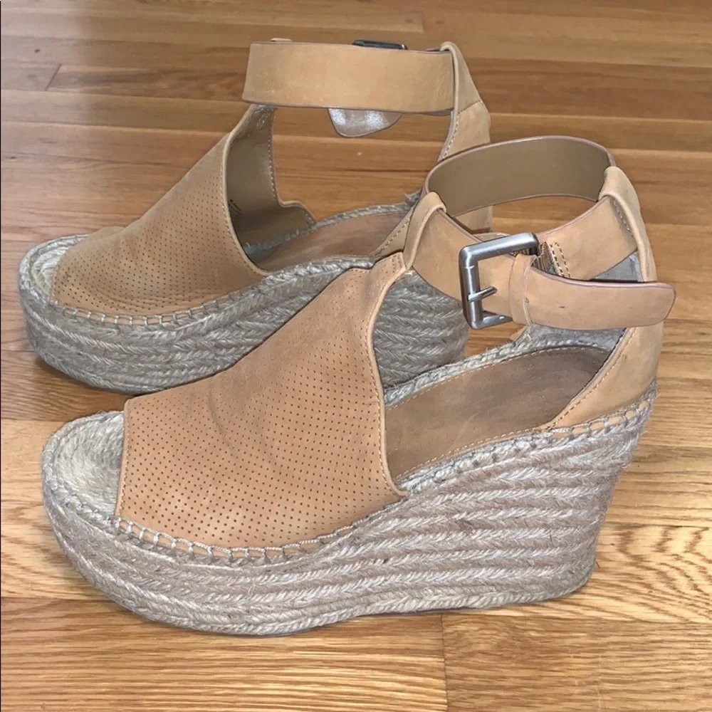 Marc Fisher Allison Perforated Espadrille Wedge